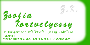 zsofia kortvelyessy business card